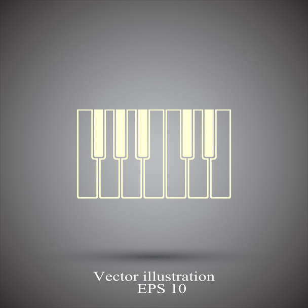 piano keyboard icon - Vector, Image