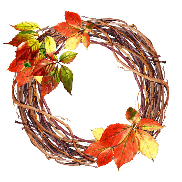wreath with vine leaves - Фото, зображення