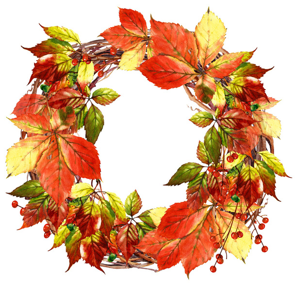 wreath with vine leaves - Foto, Bild
