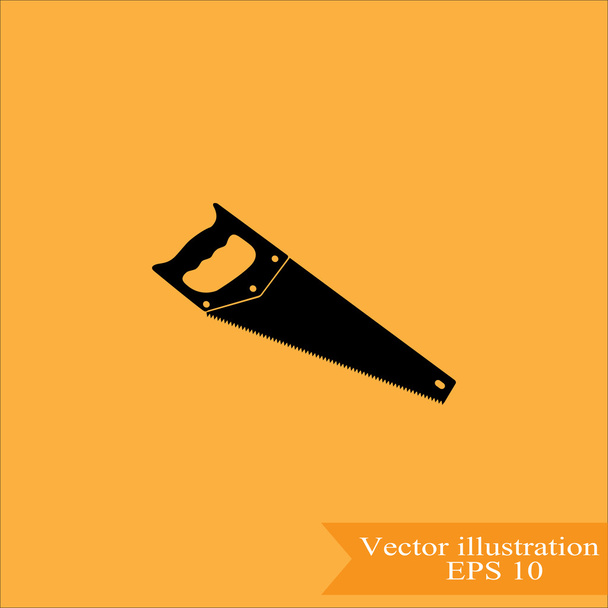 hand saw tool icon - Vector, Image