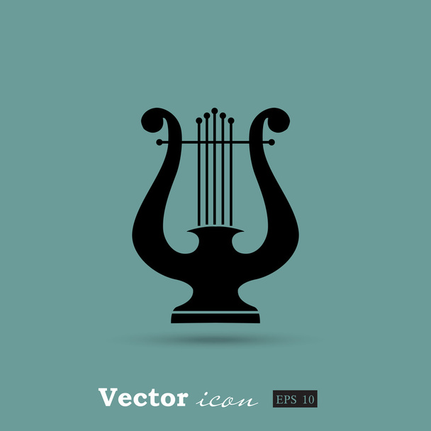 ícono de arpa griega
 - Vector, Imagen