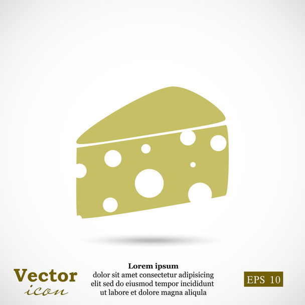 Значок ломтика сыра
 - Вектор,изображение