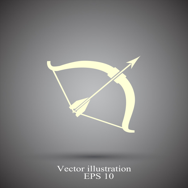 Икона лука и стрелы - Вектор,изображение