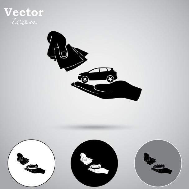 kopen auto pictogrammen - Vector, afbeelding