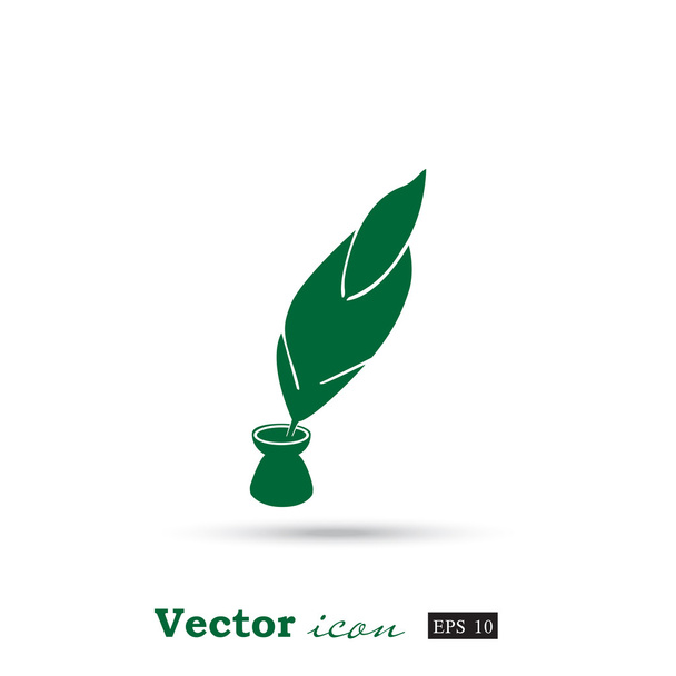 Icono de pluma y tinta
 - Vector, imagen
