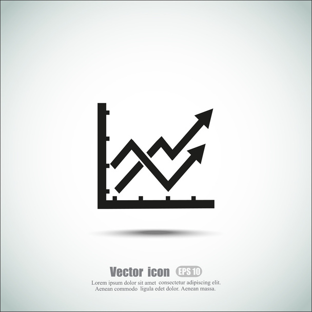Business chart icon - Vector, Image