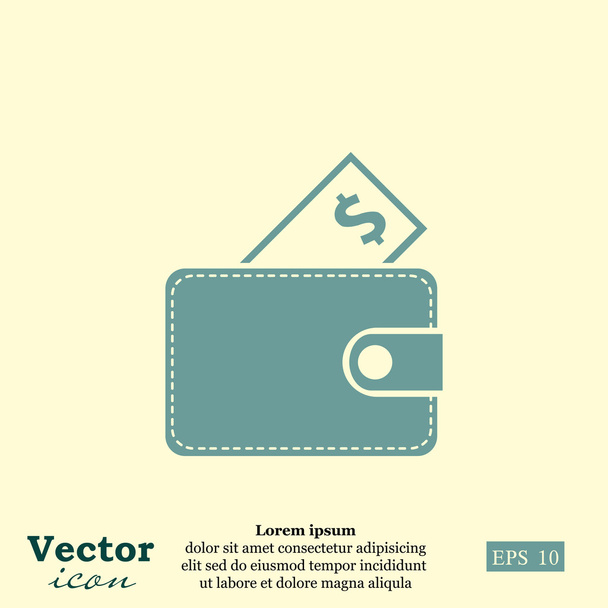 τσέπη πορτοφόλι εικονίδιο - Διάνυσμα, εικόνα