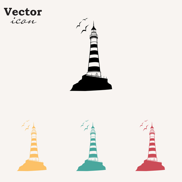 Морська маяк іконки
 - Вектор, зображення