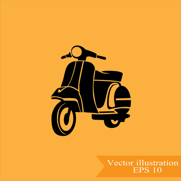 Retro scooter icon
 - Вектор,изображение