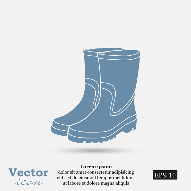 Botas de goma icono
 - Vector, imagen