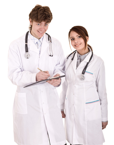 Group of doctor and nurse with folder. - Photo, Image