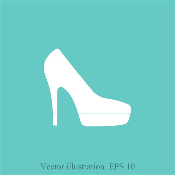 female shoe icon - Vector, afbeelding