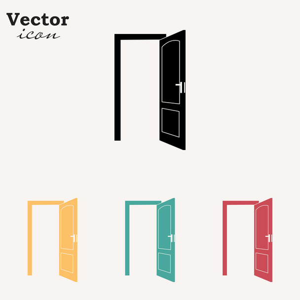 Icono de puerta abierta
 - Vector, Imagen
