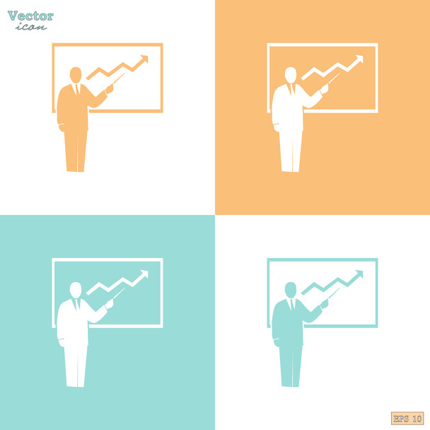 Pictogrammen Bedrijfs van de presentatie - Vector, afbeelding