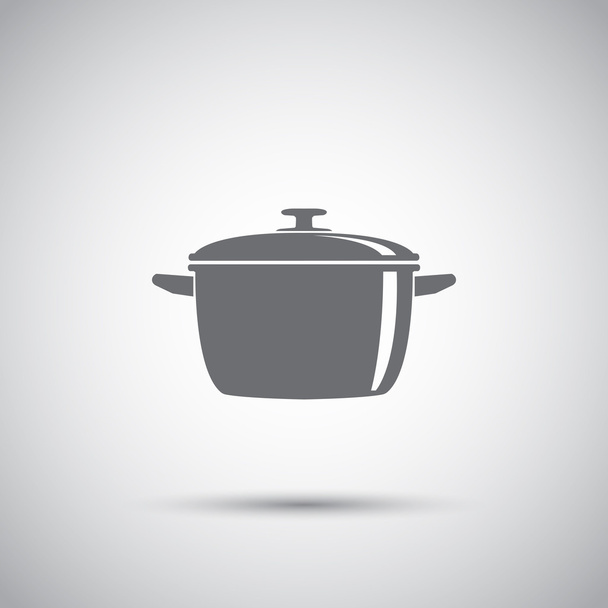 кастрюля, кухонная икона
 - Вектор,изображение