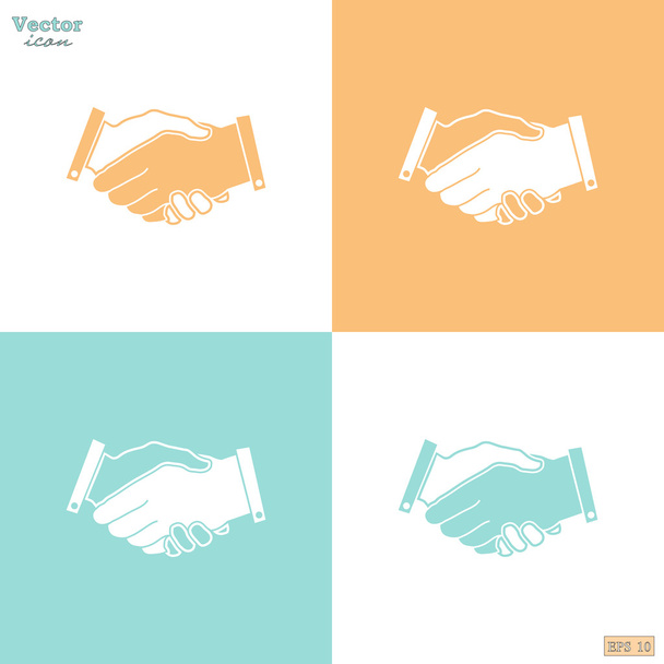 Ikonen des Business-Handschlags - Vektor, Bild
