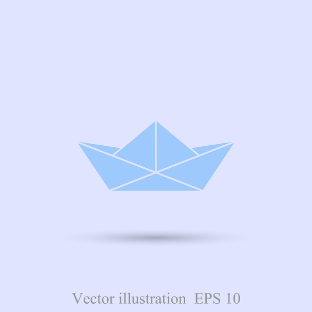 paper boat icon - Vector, Image