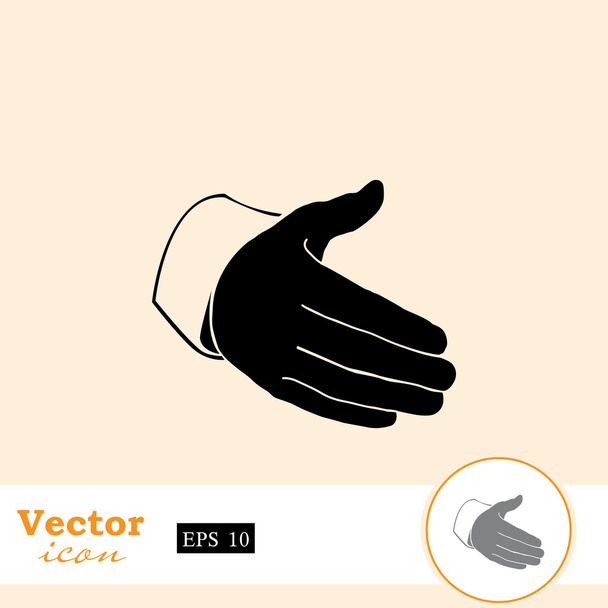 hand bieden handdruk pictogram - Vector, afbeelding