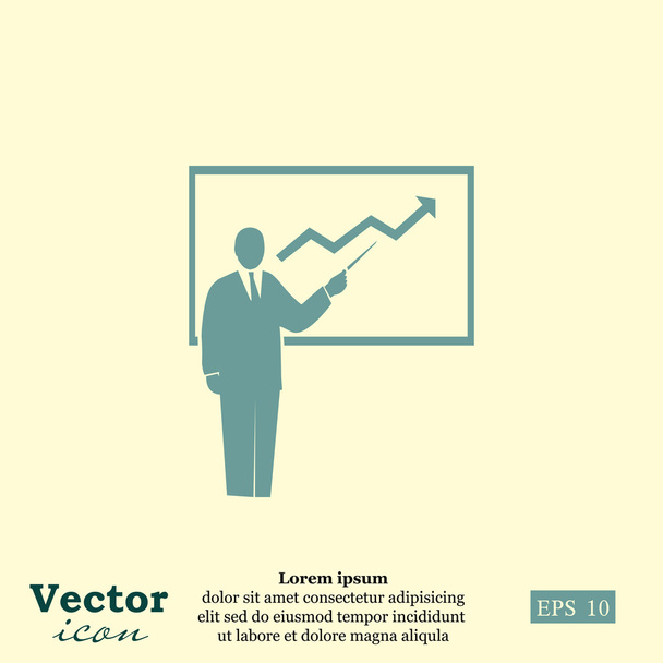 business presentation icon - Vector, Image
