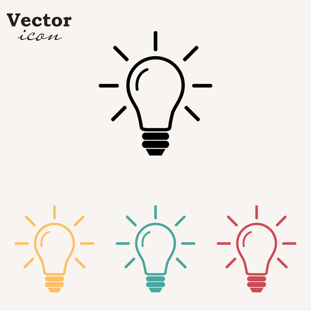 Icono de bombilla - Vector, Imagen