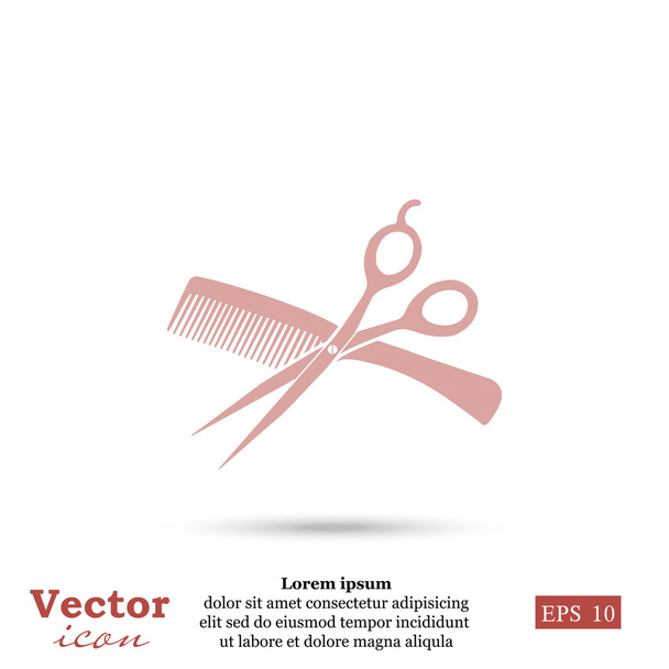 перукарня, значок перукарні
 - Вектор, зображення
