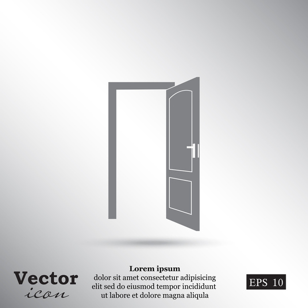 Icono de puerta abierta
 - Vector, imagen