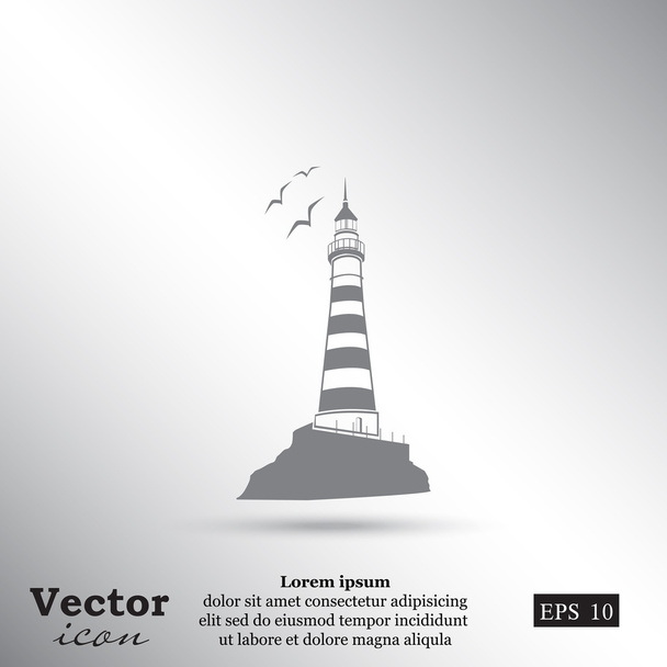 Marine-Leuchtturm-Ikone - Vektor, Bild