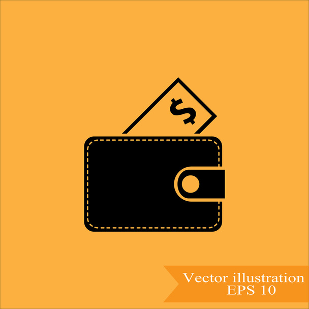wallet with money icon - Vector, Image