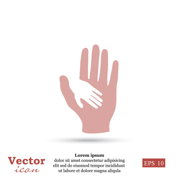 helpende handen pictogram - Vector, afbeelding