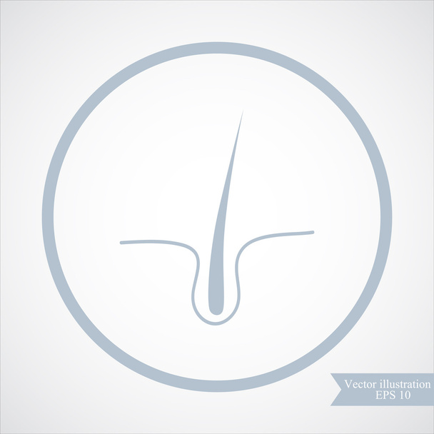 Human hair icon - Vector, Image