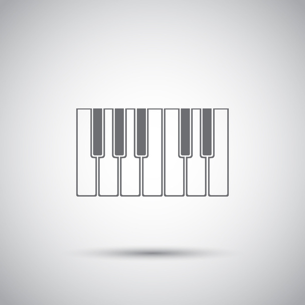 piano toetsenbord pictogram - Vector, afbeelding