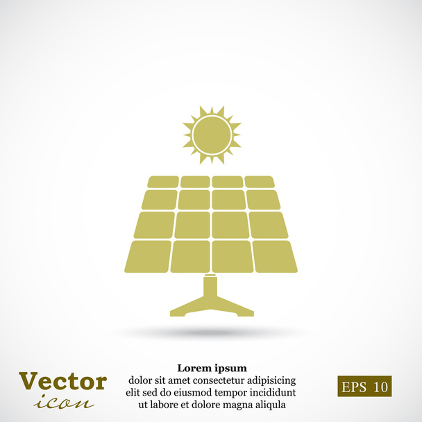 icône panneau solaire - Vecteur, image
