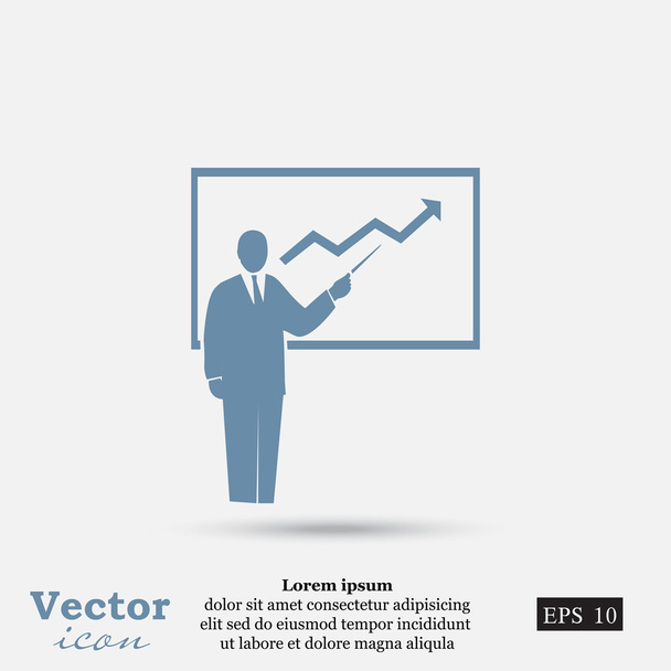ícone de apresentação de negócios
 - Vetor, Imagem