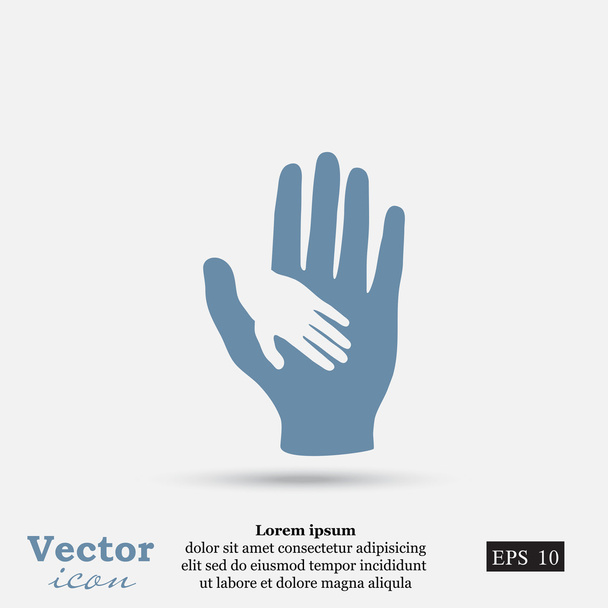 Ayudando icono de manos
 - Vector, imagen