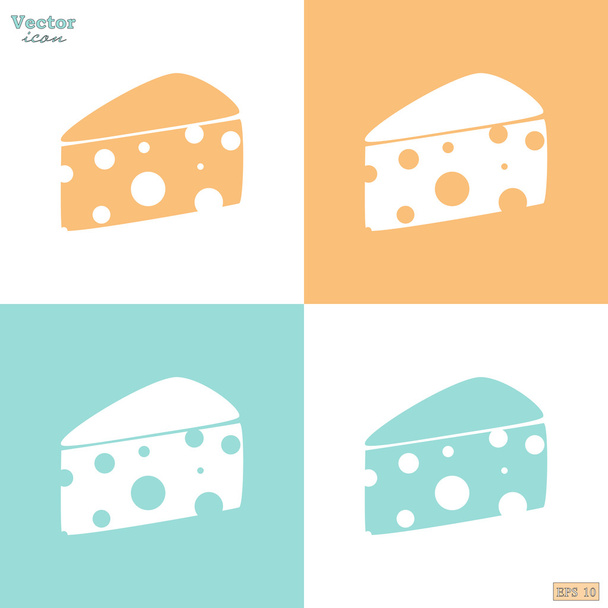 cheese slice icons - Vector, Image