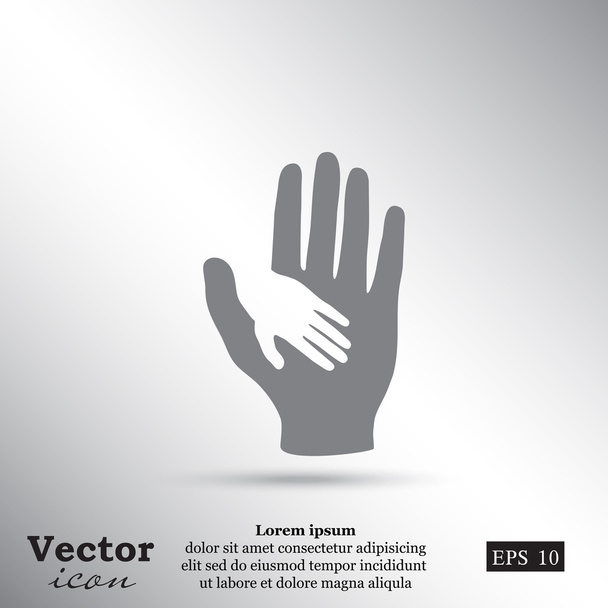 Helping hands icon - Vector, Image