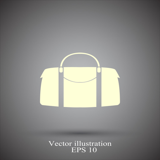 bőr táska ikonra - Vektor, kép