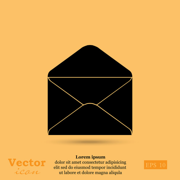 ikona otevřené poštovní obálky - Vektor, obrázek