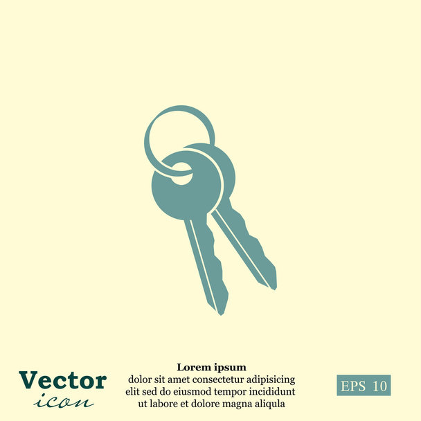 ház kulcsok ikon - Vektor, kép