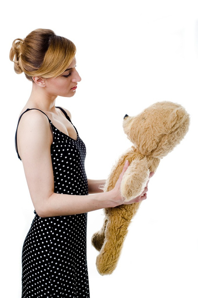 With teddy-bear - Фото, зображення