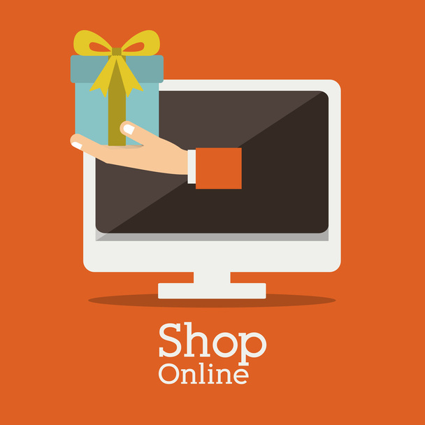 ψώνια online σχεδιασμού - Διάνυσμα, εικόνα