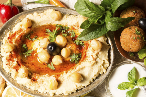 Hummus and falafel - Photo, image