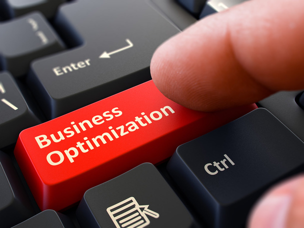 Оптимізація бізнесу - Написано на червоній клавіатурі
. - Фото, зображення