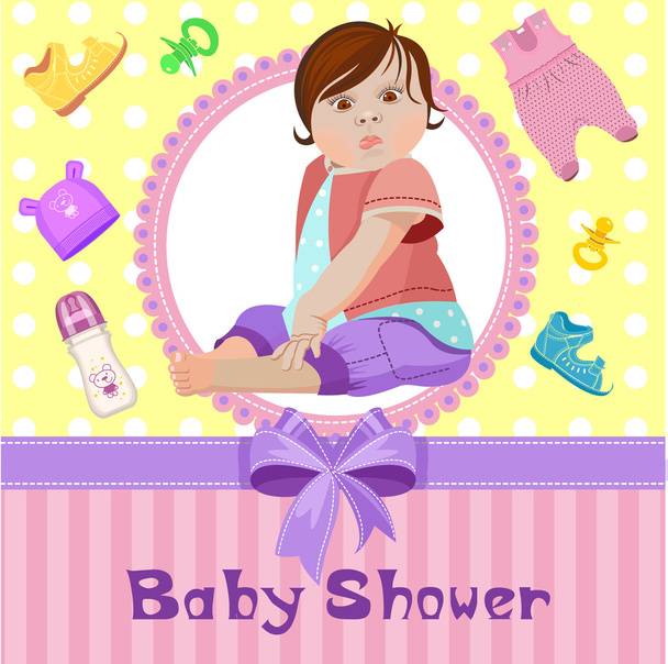 Baby Shower zaproszenia 4 - Wektor, obraz