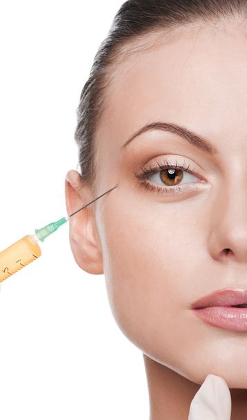 Cosmetic botox injection in the beauty face - Foto, Imagen