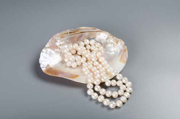 Bella collana di perle bianche in perla
 - Foto, immagini