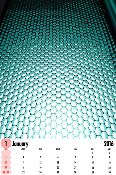 Kalendarz styczeń 2016 - Zdjęcie, obraz