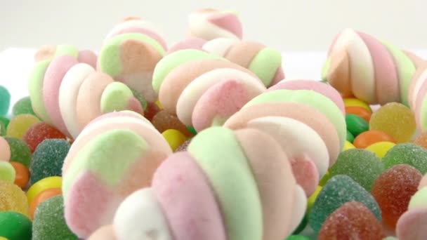 Sladké bonbony želé Bonbon lízátko smíšené z občerstvení cukru - Záběry, video