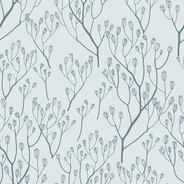 Seamless pattern with hand drawn twigs - Vektor, Bild