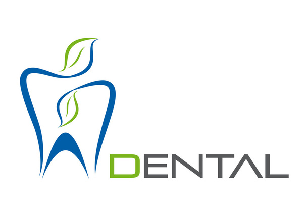 Διάνυσμα σημάδι οδοντίατρος, μπλε δόντι και ροζ πρόσωπο - Διάνυσμα, εικόνα